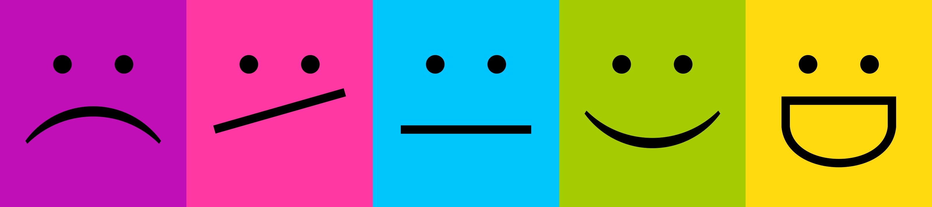 Emoticons on a colorful background
