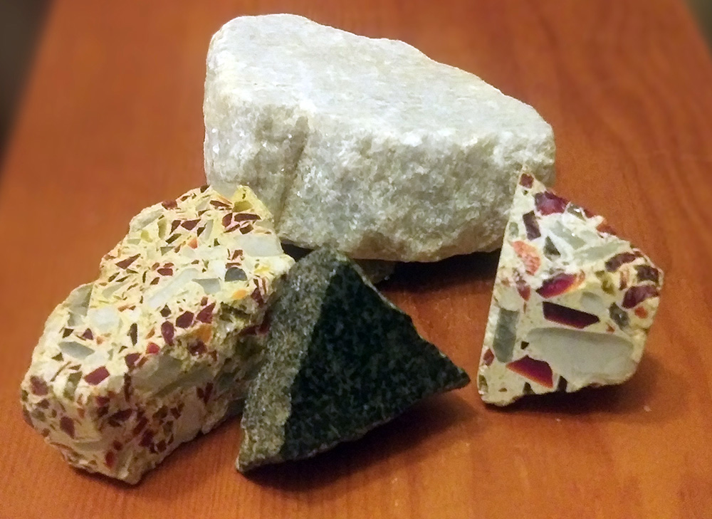 Chunks of marble slab
