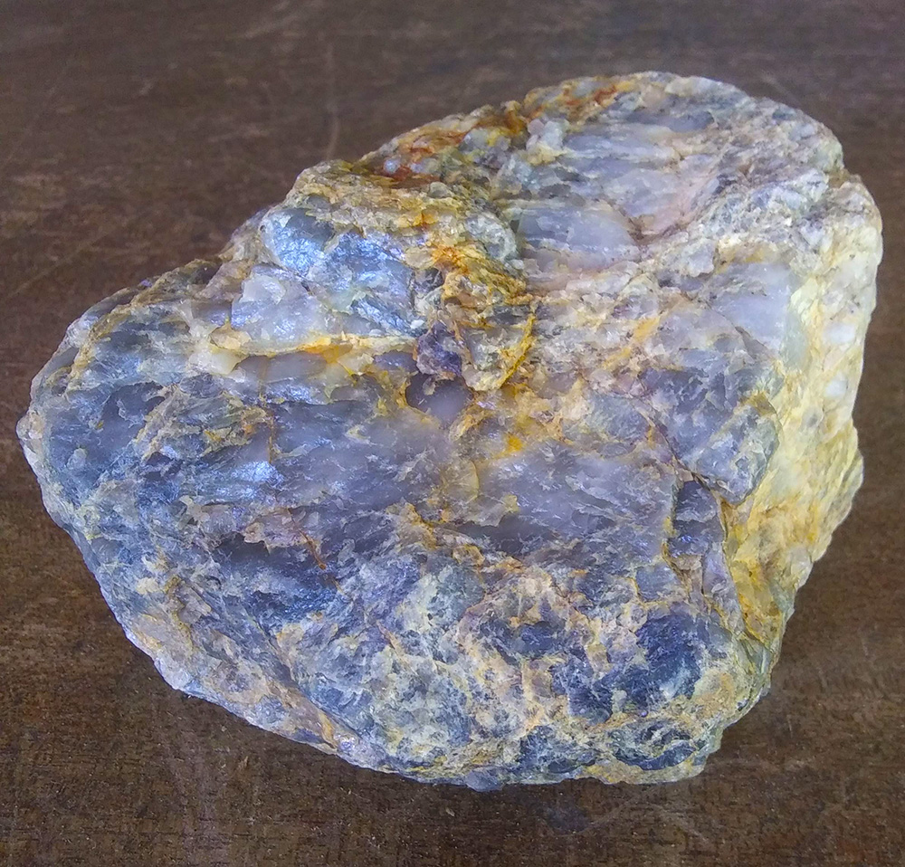 A large rock that appears to be blue calcite