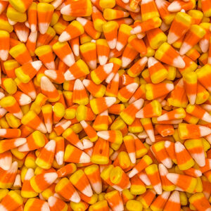Orange white and yellow candy corn